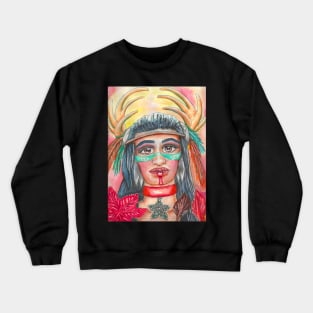 November Native Woman Crewneck Sweatshirt